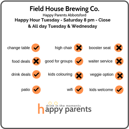 field house happy hour details abbotsford